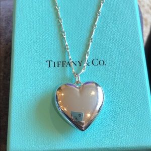 NEW Tiffany & Co. puffed heart necklace w/chain